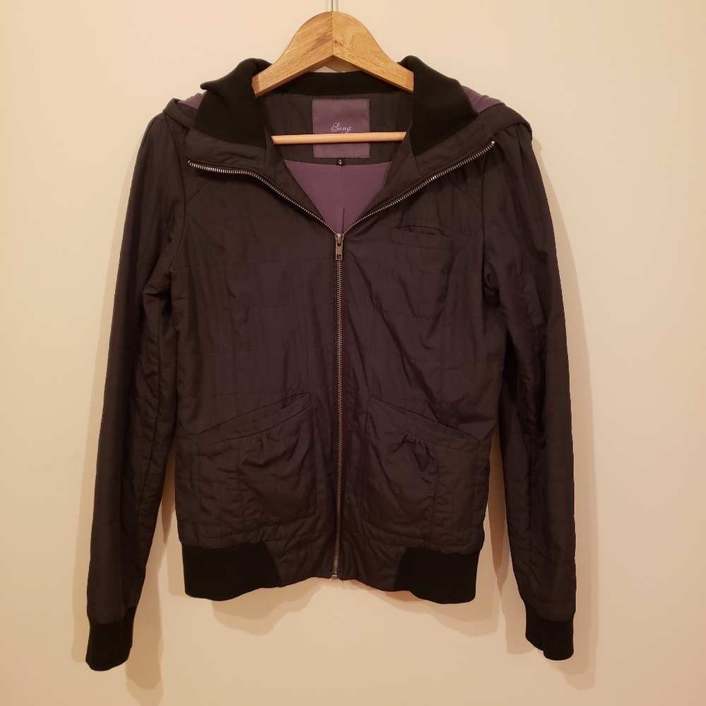 Song Dark Grey Bomber Style Jacket